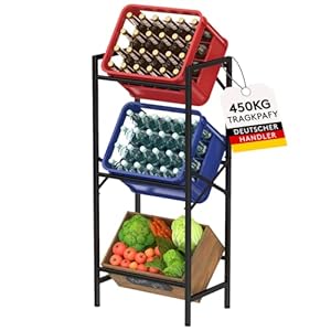 Lifewit Getränkeregal für 3 Getränkekisten