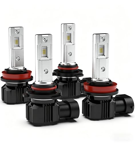 CHOPDARK LED Bulbs Combo Compatible with Honda Accord 2008 2009 2010 2011 2012 Coupe and 2013 2014 2015, 9005 High Beam H11 Low Beam, 40W 20000Lm 6500K Cool White Fanless Plug and play, 4-Pack