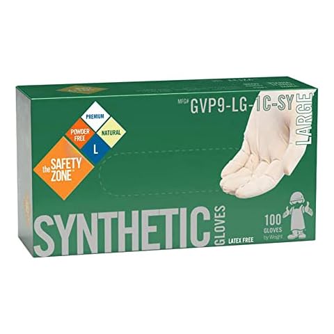 Safety Zone GVP9-XL-1C-SY Powder Free Synthetic Latex-Free Stretch Glove, 5Mil, XL (Pack of 1000) Cover