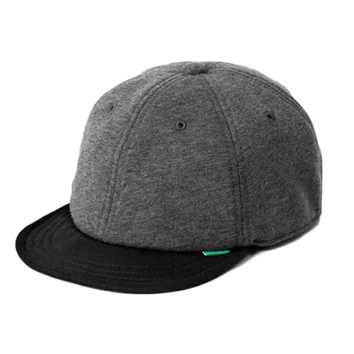 [ナコタ] BOLD ROUND CAP キャップ ベースボールキャップ 帽子 大きいサイズ ツバ短 無地 デニム シンプル カジュアル メンズ レディース 春 夏 秋 冬 Free(L) Size(頭周り約56～59cm) チャコールブラック