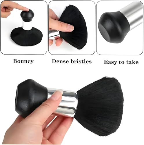 4 Stück Friseurbürste, Friseur Bürste, Nackenpinsel Set, Friseur Pinsel, Friseur Zubehör, Haarpinsel Friseur, Soft Friseur Haarpinsel, ür Friseursalon Haarreinigung, Staubentfernung usw