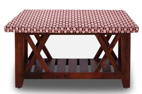 Image of The Furnishing Tree Elastic Rectangular Center Tpoy Table Cover WxL 24x60 in Inches Polyester Basketweave Pattern Multicolor