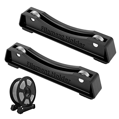 Bubuyun 2 Stück Filament Spulenhalter Drucker Rack Verstellbar Halterung für PLA ABS Holz TPU Anderes 3D-Druckmaterial (Schwarz)