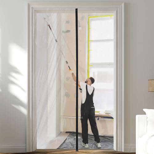 Dust Barrier Door Kit 48x87 Inches Reusable Plastic Curtain