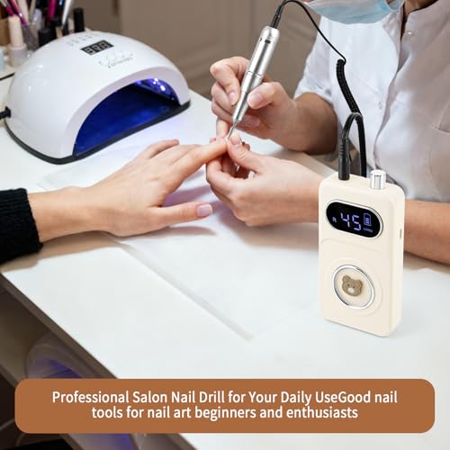 Kit perceuse pour ongles en gel avec coupe-cuticules intégré - 6