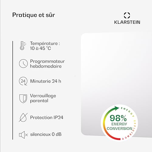 Wonderbeam 900 Radiateur Infrarouge 108 X 60 Cm Minuterie Hebdomadaire Télécommande - vue 5
