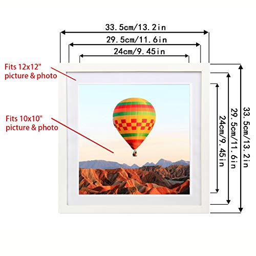 Wkdp 12X12 Diamond Painting Picture Frame For 30X30Cm Diamond Art Frames Display Pictures 10X10Inch/25X25Cm With Mat Or 12X12Inch/30X30Cm Canvas Size Without Mat, Wall Hanging Decoration Poster Frame Photo Frame Frame Solid Wood Frame White(Fk0012) #TOP1