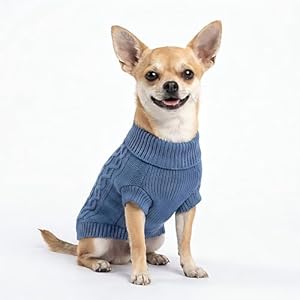 Small Dog Sweater, Soft Knit Dog Cl...