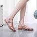 Imagen de Sandalias de verano para mujer sandalias de gelatina para mujer de plástico transparente zapatos de verano color sólido zapatos de plástico y cristal para la playa al aire libre