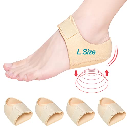 Heel Protectors(4 Pcs), Heel Cups For Heel Pain, Plantar Fasciitis Heel Cups, Heel Cushion Support For Heel Pain, Achilles Tendinitis, Bone Spur, Heel Pads For Men & Women (Beige, Large Size) #TOP1
