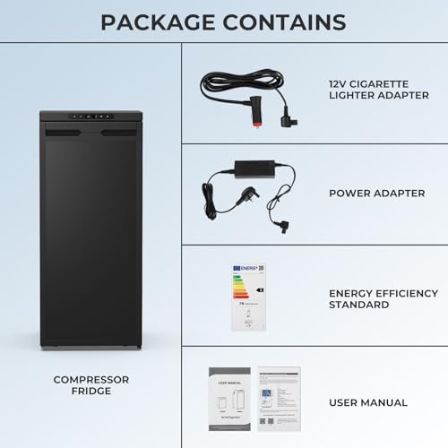 GEARFLOW D90 90L Camper Compressor Fridge Refrigerator Freezer, DC 12V /24V, Digital display,Camping Refrigerator App control for Truck Camper van RV Boat, -20℃ to 20℃ ，A+++ - E - Image 10