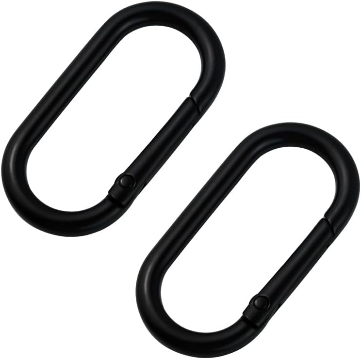 TANJUN 10Pack Spring Oval Rings Metal Spring Snap Clip Round Keychain Key Ring Clips Oval Ring Buckle for Bags, Purses, Handbag, DIY Craft