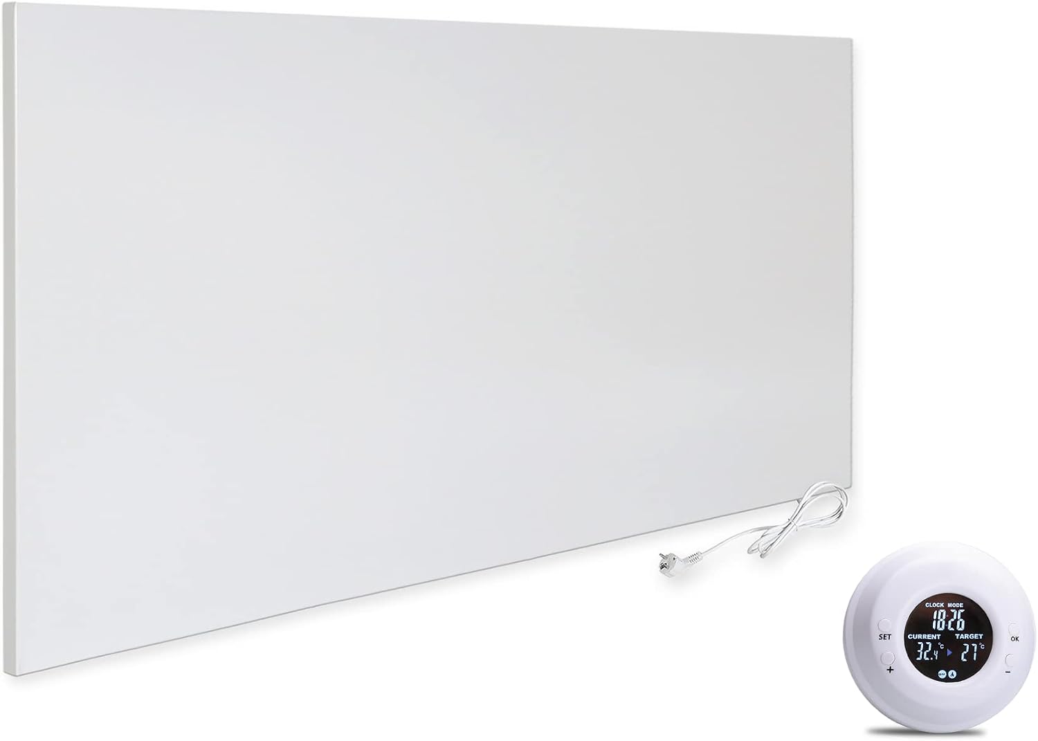 Pannello Riscaldante A Infrarossi Viesta H700-GW 700W – Vetro Bianco Sicuro – Tecnologia Carbon Crystal – Elettrico Ad Alta Efficienza