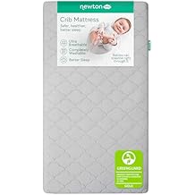 Newton Baby Waterproof Crib Mattress and Toddler Bed - Ultra-Breathable Proven to Reduce Suffocation Risk, Washable Core & Cover, All-Stages, Infant to Toddler, Deluxe 5.5" Thick - Grey