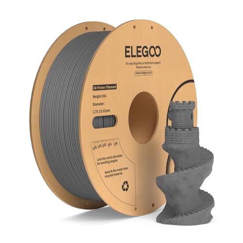 ELEGOO PLA Filament 1.75mm Marmor Zement Grau 1KG