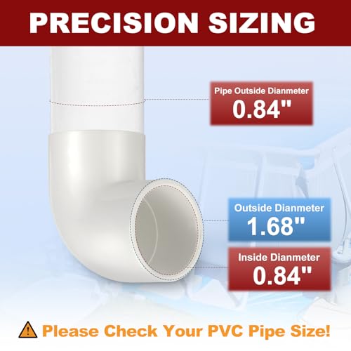 DTGN 20Pcs 1/2" 90° Elbow PVC Fitting, SCH40 2-Way Furniture Grade PVC Pipe Fitting, DIY Corner Elbow Connector for Building Furniture, Greenhouse Frame Connection, Socket x Socket by DTGN - Image 3