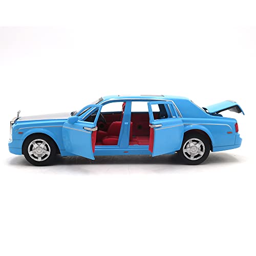 Image of 1:32 Diecast Metal Car Model Phantom Toy Cars for Kids Pull Back Openable Doors with Light Sound