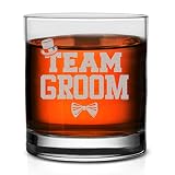 Veracco Team Groom Whiskey Glass FunnyGift For Someone Who Loves Drinking Bachelor Party Favors (Cle