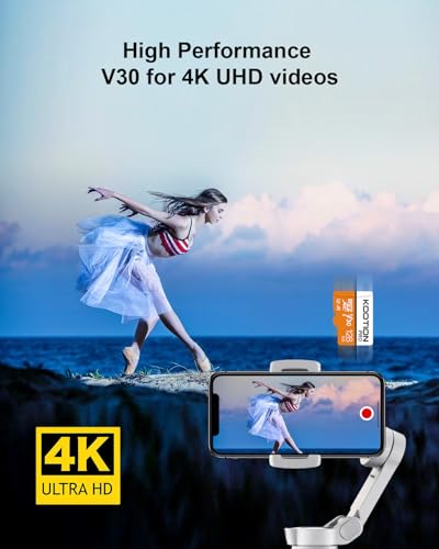 KOOTION 128GB Micro SD Card 3 Pack, UHS-I MicroSDXC Card for 4K Video Recording, U3, A1, V30, C10 TF Flash Memory Card with Adapter