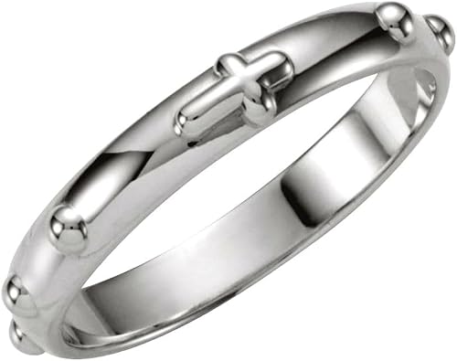 JewelryWeb 925 Sterling Silver Rosary Ring Ring for Women