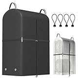 SUPTEMPO タイヤラックカバー 屋外 防水 4本 420D 厚手 タイヤカバー 両面利用可能 夜間反射 取手付き 防水ジッパー タイヤ収納 劣化 汚れ防止 耐久 紫外線カット タイヤ 保管カバー-61*72*145cm