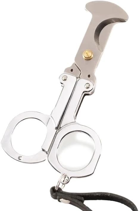 Folding Cigar Cutter Portable Stainless Steel Blade Belt Keychain Light Luxury Accessories(Silver)