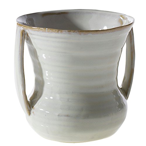 Ceramic Vase with Handles Ivory - 5 1/4"L x 4