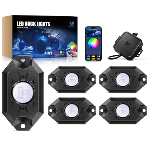 MICTUNING 2nd-Gen CM 4 Pods RGB Rock Lights IP68 Waterproof 2-Year Warranty by MICTUNING - Used condition - US$35.80