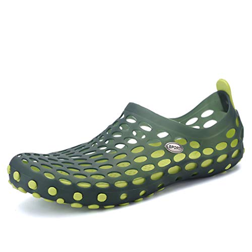 JXILY Herren-Sandalen Wasser Schuhe Sneakers Frau Flip Flops Unisex Slippers Multifunktionale,Grün,43 Cover