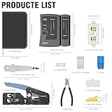 iwillink RJ45 Crimp Tool Kit - Cat6 Cat5e CAT5 Ethernet Crimping Tool Kit with 25x RJ45 Pass Through Connector and Boot, 2X Cat6 Junction Box, 2X Cat6A Coupler,1x Rj45 Crimper - Image 2