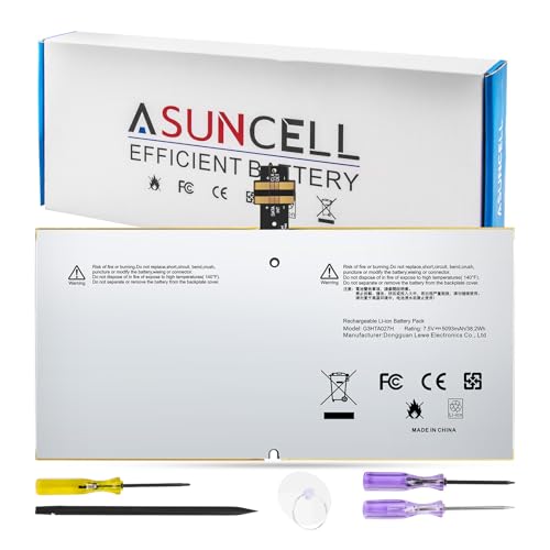 Image of ASUNCELL G3HTA027H DYNR01 Laptop Battery Replacement for Microsoft Surface Pro4 Pro 4 1724 12.3 inch Tablet DYNRO1 G3HTA026H G3HTA027H 7.5V 38.2Wh 5087mAh