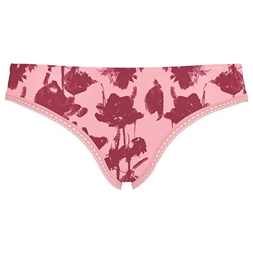 Calvin Klein Bikini underkläder för kvinnor, Fallen Love Print_Sand Rose, M
