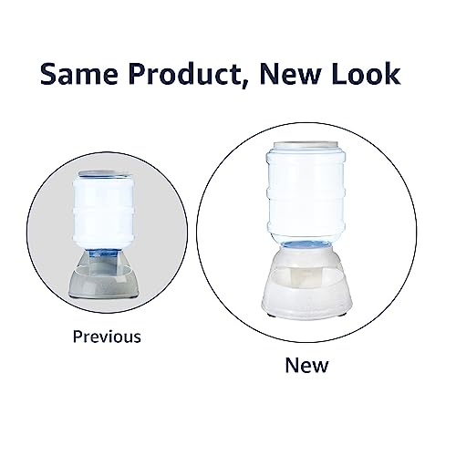 Amazon Basics Futter- und Wasserspender für Haustiere, Futterstation, Größe S, Transparent