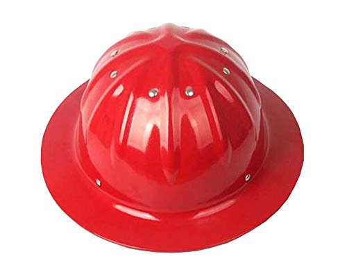Preisvergleich Produktbild WEN Aluminiumhelm, großer Hut, Sonnenschirm, Sonnenschutz, Aufprallstelle, Außenhelm Hardhats (Farbe : Rot)