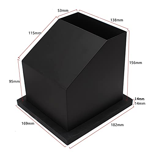 Foto von OTMIW Abklopfkasten für Theken und Arbeitsflächen - Sudschublade Abklopfbehälter Abschlagkasten Knockbox,unten offener Stil,entleeren des Kaffeesatz (Trapezoid)