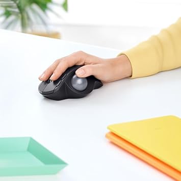 Logitech MX Ergo Plus Wireless Trackball | Extra 10-degree wedge, PC and Mac compatibility