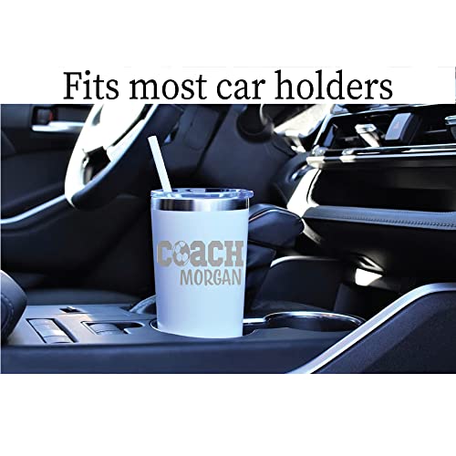 Personalized Soccer Tumbler - Laser Engraved - Vacuum Insulated - 22 Oz Tumbler With Lid And Straw - Soccer Coach Gift - Soccer Mom Tumbler - End Of Season Team Gift - Soccer Player - Soccer Dad #TOP3