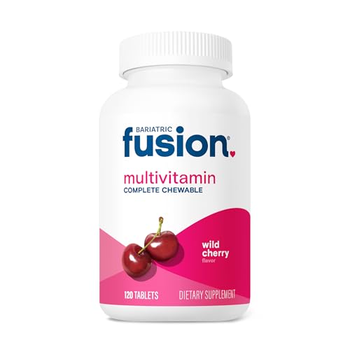 Bariatric Fusion Bariatric Multivitamin with Iron Complete Chewable | Wild Cherry | Post Bariatric Vitamins for Gastric Bypass and Sleeve Gastrectomy | One Month Supply Bariatric Fusion Bariatric Multivitamin with Iron Complete Chewable | Wild Cherry | Post Bariatric Vitamins for Gastric Bypass and Sleeve Gastrectomy | One Month Supply