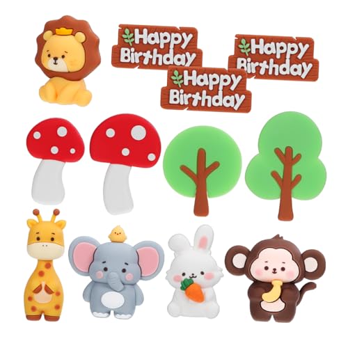 Décorations Gâteau Animaux Jungle Sûr et Stable pour Protéger Vos Pâtisseries de Fête