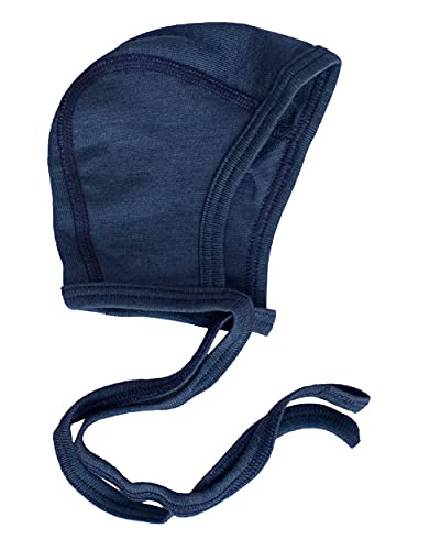 Cosilana Bonnet pour bébé en 70 % laine et 30 % soie - Bleu - S Cover