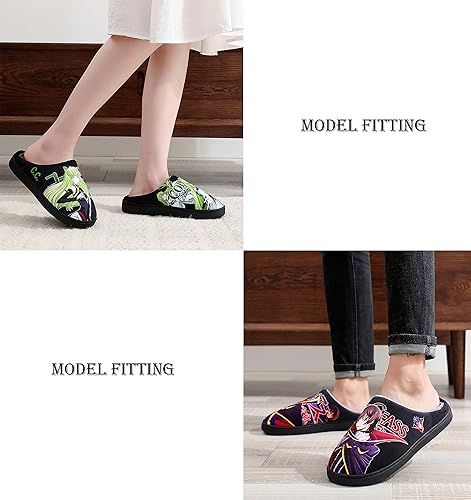 Anime Fuzzy Slippers Memory Foam House Slippers Winter Anti-slip Indoor Outdoor Slip on Shoes for Women Men3