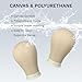 24 Inch Canvas Block Head Mannequin Head for Wigs Salon Wig Head with Mount Hole for Wig Making,Weave Hair Braiding Stand Hat Display Stand,Hairstyle Doll Head Durable Easy to Put Pins In & Out