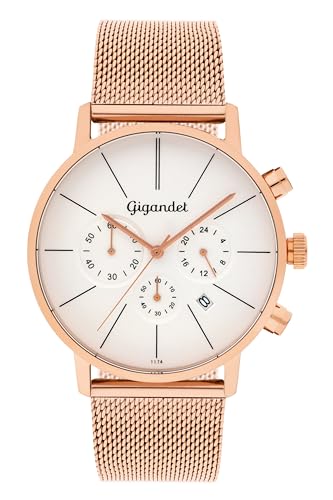 Montre Gigandet Hommes en Acier Inoxydable : L'Excellence du Quartz Japonais