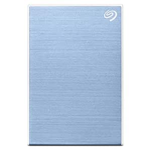 Seagate Backup Plus Slim 2 TB External HDD – USB 3.0 for Windows and Mac, 3 yr Data Recovery Services, Portable Hard Drive – Light Blue with 4 Months Adobe CC Photography (STHN2000402)