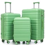 Merax 3 Piece ABS Hardshell Suitcase Set – Lightweight, Tough & Scratch-Resistant