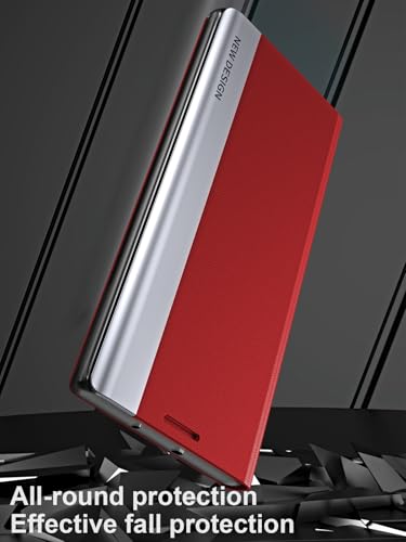 Étui à rabat pour Samsung Galaxy A37 rigide rouge 360 - 2