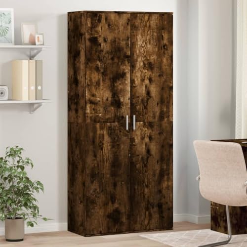 WSJHUHK Almacén de madera de roble ahumado de 80 x 35 x 180 cm
