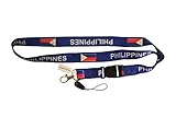 Philippines Blue Country Flag Lanyard Keychain Passholder .. 24 Inches Long.. High Quality .. New