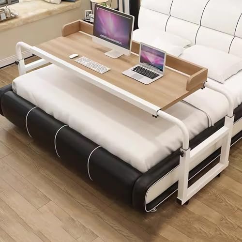 Table médicale roulante avec hauteur réglable pour lit et poste debout