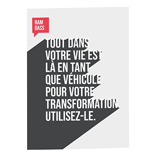 Poster Ram Dass Citation Vie Déco Murale Spiritualité et Méditation Zen